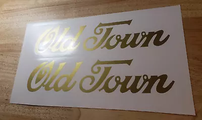 old town Kayak Canoe Decals Stickers GOLD 10" (2) FAST USA