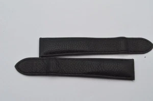 Cartier Leather Bracelet 21Mm Folding Clasp 16Mm New 21-18 New Black Tank - Picture 1 of 3