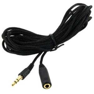 5M 3.5mm Stereo Headphone Audio Extension Cable Lead Plug Male Female qlll B8N9 - Picture 1 of 9