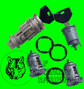 Jeep Wrangler 1998-2001 Ignition Door Rear Key Switch Lock Cylinder Set 2 Keys - Foto 1 di 2
