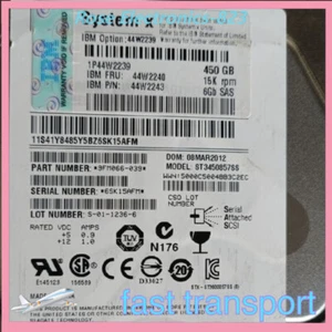 44W2239 IBM 44W2241 44W2240 NEW 450GB 15K 6GBPS SAS 3.5" HS HARD DRIVE - Picture 1 of 6