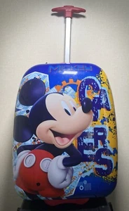 Disney Mickey Mouse 17” Spinner Kids Rolling Luggage - Red - Picture 1 of 7