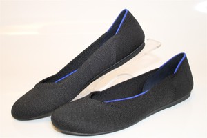 Rothy's Womens Black Solid Textile Size 9 40 The Flat Ballet Comfort Shoes