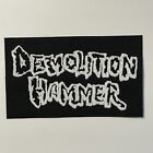 Demolition Hammer Logo Band Heavy Metal Denim Patch DIY Vest Pants Punk Slayer
