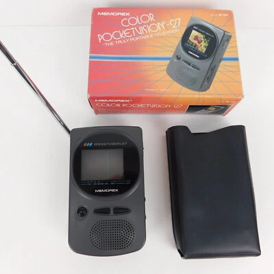 Memorex Portable Television PocketVision 27 w/Backstand Tested Clean Original Bx - Imagem 1 de 4