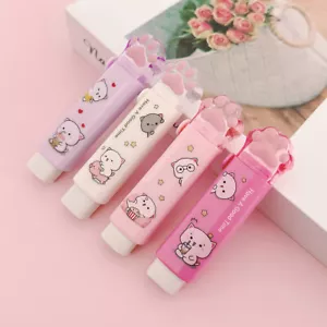 Wrapables Cat Paw Retractable Erasers, Push-Pull Design, (Set of 4) - Picture 1 of 5