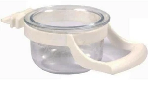 3 Stück Vogelfutterhaus Tassen mit Sitzstange 2 Unzen Kanarienvogel, Fink, Wellensittich Papagei abnehmbar - Bild 1 von 19