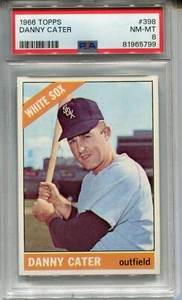 1966 Topps #398 Danny Cater PSA 8 NM-MT Chicago White Sox - Picture 1 of 2