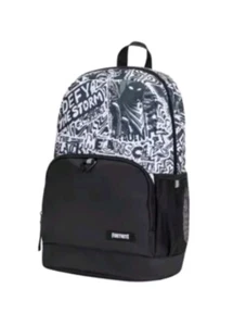 NEW - Fortnite 18.5" Laptop Backpack Black And White Scool Backpack - Picture 1 of 5