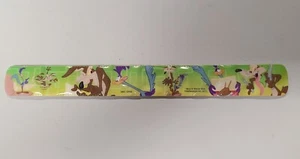 RARE Vintage Warner Bros Roadrunner & Coyote SLAP BAND WRIST BRACELET - Picture 1 of 3