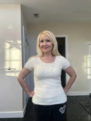 Suéter Angora 🌸Esponjoso Suave Invierno Blanco🌸Mujer Hermoso Ver Medidas M Foto 1 de 4