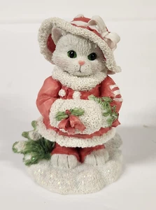 Enesco Calico Kittens Winter Wonderland Priscilla Hillman 1994 Cat Figurine - Picture 1 of 14