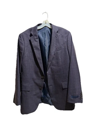 Blazer Stafford Classic Fit 42 Regular Azul y Borgoña Cuadros Calce Clásico Nuevo con Etiquetas Foto 1 de 4