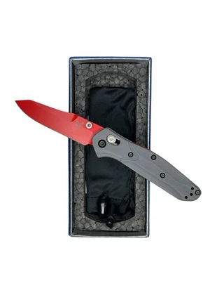 Benchmade 945RD-2401 Mini Osborne S90v Red Blade Shot Show 2024 Exclusive Knife - Image 1 of 4