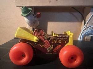 Vintage 1965 Fisher Price Jalopy Clown Car & Pull Toy Bug - Picture 1 of 8