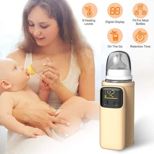 1Pc Portable Bottle Warmer With Night Light On The Go Baby Milk Warmer Milk Form - Picture 1 of 10