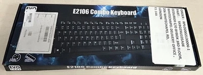 EVO LABS E2106 USB Keyboard Qwerty UK Black - Image 1 of 3