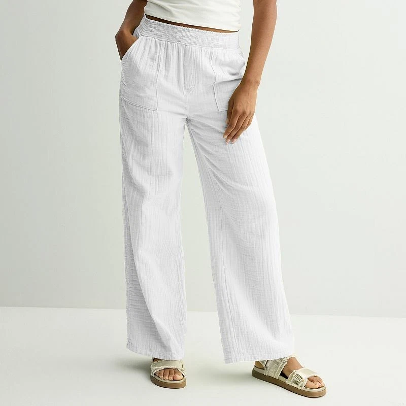 Juniors' SO ® высоты двойной марлевые брюки, девочки, размер: XS, современный белый - Изображение 1 из 1