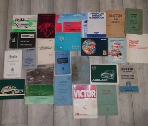 25x Large Job Lot - Vintage Car Manuals Maintenance And Hand Books - Picture 1 of 9