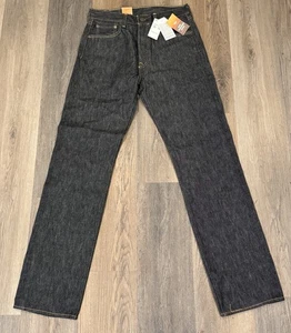 Neu mit Etikett Levi's 501 30 x 34 gerades Bein Knopfleiste ungewaschen Selvedge Denim Jeans - Bild 1 von 12