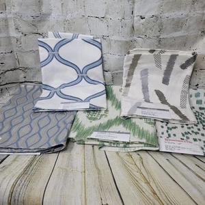 5 Kravet Fabric Remnants Gray White Greens Assorted See Description for Sizes - Picture 1 of 6