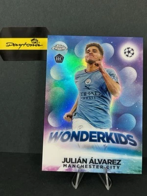 2022-23 Topps Chrome UCL Wonderkids Julián Álvarez RC Manchester City #W9 - Imagen 1 de 2