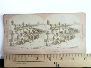 Datto Piang's Soldiers Stereoview B.W. Kilburn 1901 New Hampshire EE. UU. - Imagen 1 de 2