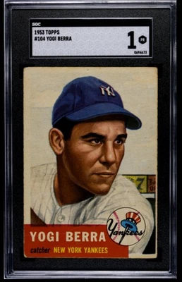 1953 Topps Set-Break #104 Yogi Berra SGC 1 (Sharp Image!) - Image 1 of 2