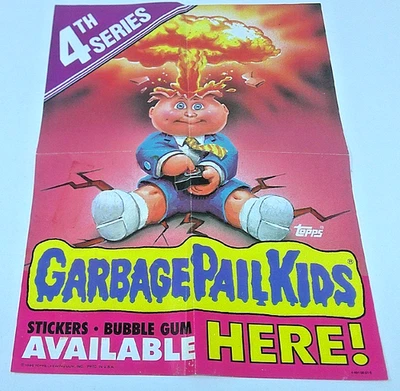 1986 Topps GARBAGE PAIL KIDS Series 4 Promo Poster - 4TH Series GPK - Image 1 of 4
