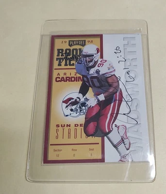 1998 Playoff Contenders Rookie Ticket Auto 81 Andre Wadsworth Cardinals - Image 1 of 2