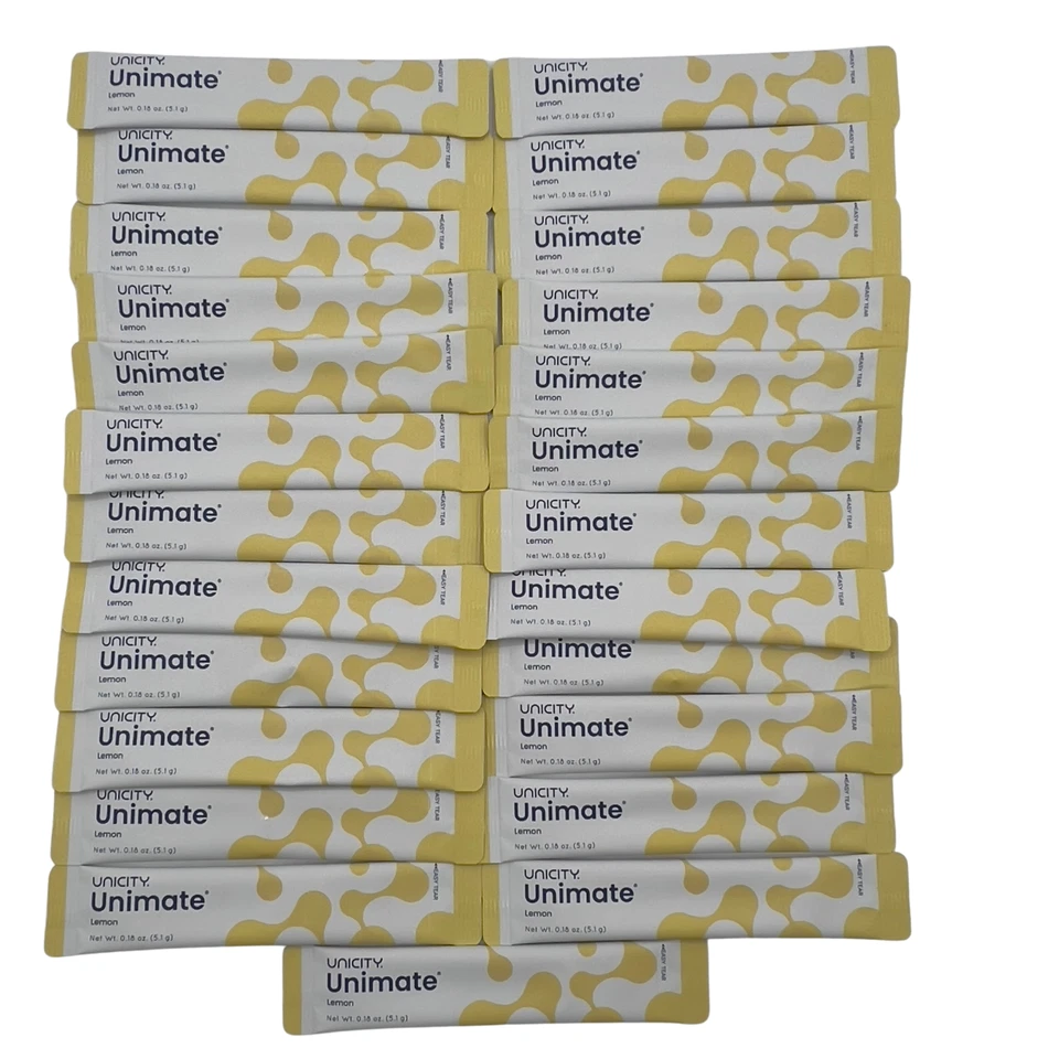 Unicity Unimate Yerba Mate Drink Mix Lemon 30 Packets Diet Exp 4/2026