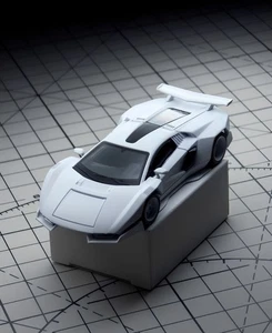 Coche de metal fundido a presión modelo deportivo de carreras BN PSC 1:64 blanco LP800-4 - Imagen 1 de 15