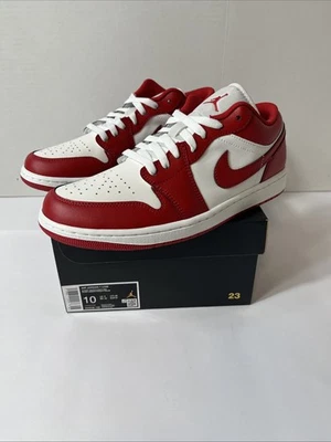 Nike Air Jordan 1 Zapatos Bajos Summit Blanco Rojo Universitario 553558-166 Hombres Talla 10 Nuevos Foto 1 de 4