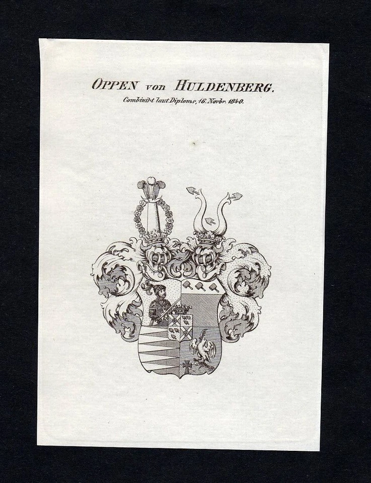 1820 Huldenberg Wappen Adel coat of arms heraldry Heraldik Kupferstich engraving - Bild 1 von 1