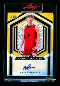 2023 Leaf Continuum Matas Buzelis RC Gold Refractor Auto Autograph Bulls #76/234 - Bild 1 von 2