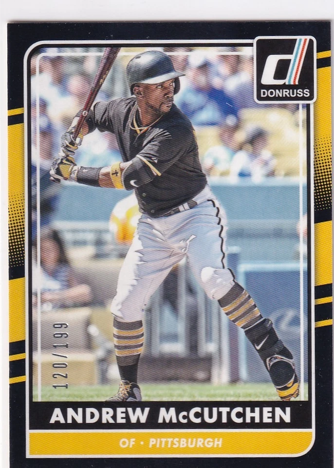 ANDREW MCCUTCHEN/199 DONRUSS BORDE NEGRO PIRATAS PARALELOS #61 2016 16 PANINI Foto 1 de 1