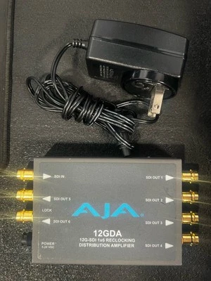 AJA 12GDA 12G-SDI 1x6 Reclocking Distribution Amplifier - Image 1 of 4