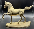 Large Brass Metal Horse Figurine 