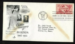 #C47 6c Powered Flight- Wright Flyer to B-36 Cachet - ArtCraft FDC - Picture 1 of 2
