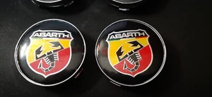 Abarth Wheel Center Hub Cap Wheel Badge Covers 4 x 60mm for 124 125 125 500 695 - Picture 1 of 4