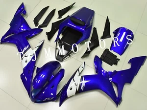 Kit de carenado de carrocería molde de inyección ABS azul blanco para Yamaha YZF R1 2002-2003 - Imagen 1 de 8