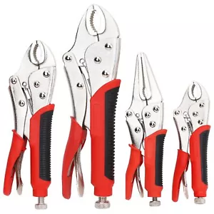 FASTPRO Set di 4 Pinze di Bloccaggio con Impugnatura Resistente, Curva da 5", 7" e 10" - Foto 1 di 5
