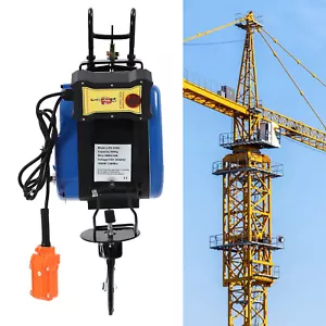 Verricello Paranco Elettrico 110V Portatile 500kg Sollevamento con Telecomando Wireless - Foto 1 di 20