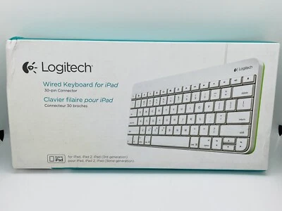 * NEW * Logitech Wired Keyboard with 30-pin Connector for iPad 2, iPad (3rd Gen) - Image 1 of 4