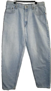 VTG 90's Levis 560 Medium Wash Loose Fit Tapered Leg Distressed Blue Jeans 34x32 - Picture 1 of 11