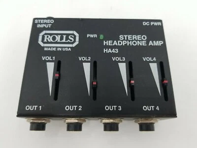 Rolls HA43 Stereo 1/4" Headphone Amp NO POWER ADAPTER - Image 1 of 4