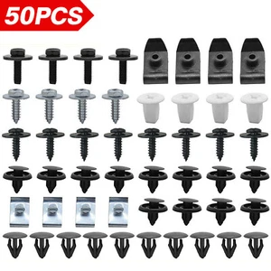 50 piezas de plástico para parachoques delantero remaches de retención de molduras clips de sujeción pasador de empuje - Imagen 1 de 12