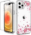 Iphone 12 Pro Max Case Screen Protector Clear Full Body Shockproof Floral Tpu