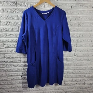 Denim Co Mujer Vestido Extra Grande Mini Sudadera Bolsillos de Encubrimiento Azul Cómodo - Imagen 1 de 11