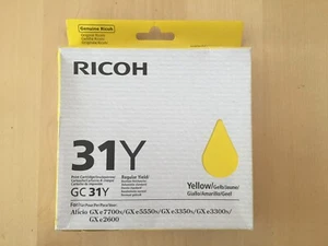 Tinta Original Ricoh 31 - GC 31Y / AFICIO GX E7700N E5550N (IVA INCLUIDO) EN CAJA - Imagen 1 de 1